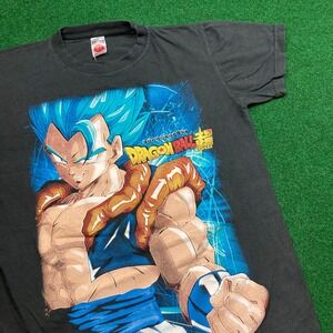 Dragon Ball Super Shirt Mens M Black Blue Gogeta Saiyan Graphic Spell Out Logo